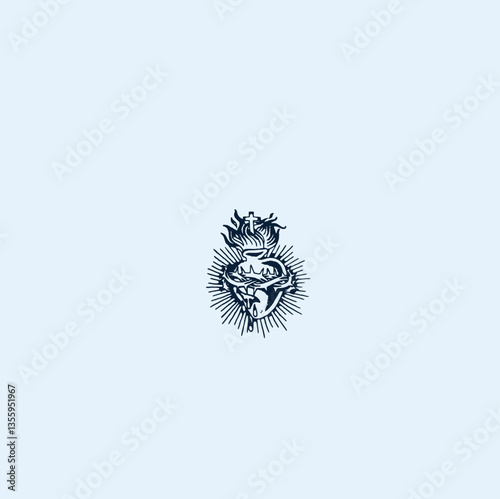 THESE HIGH QUALITY SACRED HEART JESUS VECTOR FOR USING VARIOUS TYPES OF DESIGN WORKS LIKE T-SHIRT, LOGO, TATTOO AND HOME WALL DESIGN