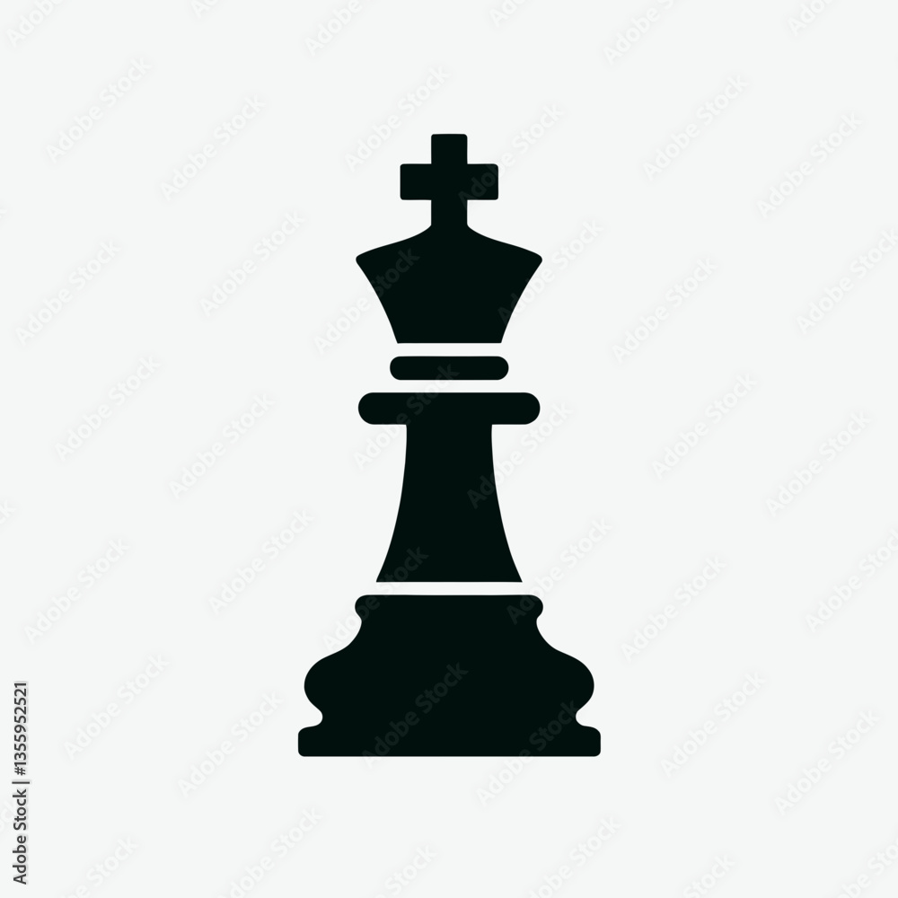 Chess Bishop silhouette in black on a white background Chess Bishop silhouette in black on a white background