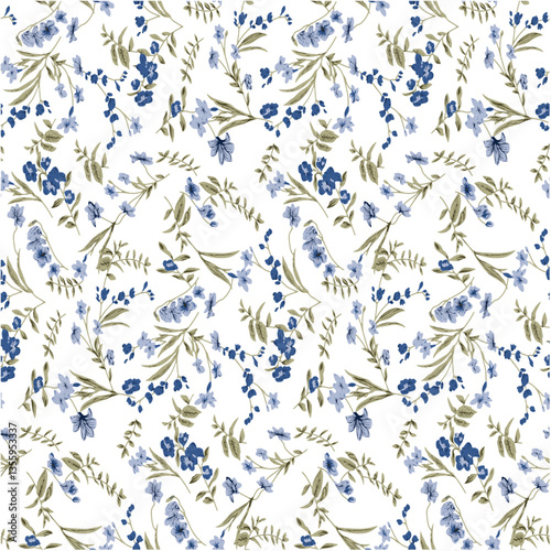 seamless flower pattern on white  background