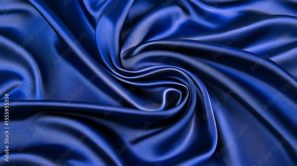 Obraz premium Blue Silk Draped Fabric Texture.