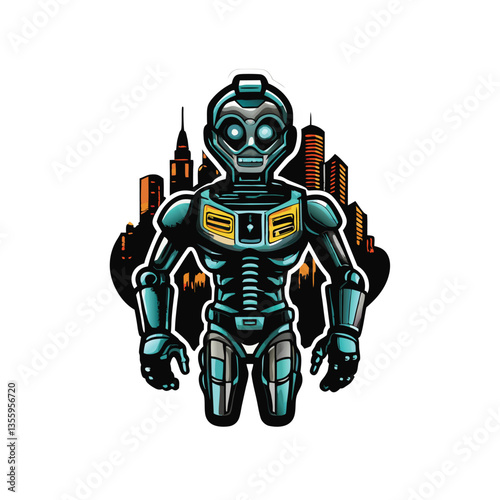 Generate a highly detailed image of a sleek, chrome robot with expressive LED eyes and a subtly curved, modern design.  The robot should appear friendly and sophisticated.