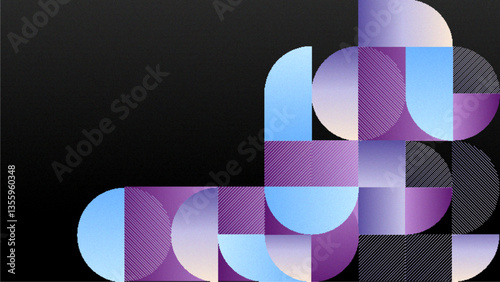 abstract blue black and purple gradient background with overlay shapes vector illustration, great for business project, presentation background, and wallpaper