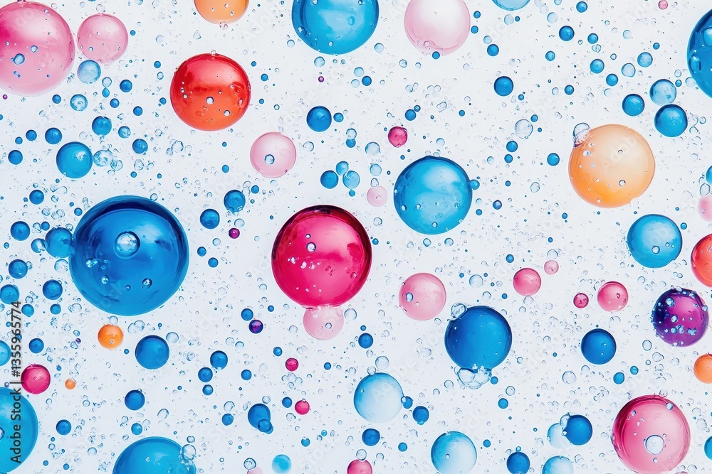 Colorful Abstract Bubbles in Liquid