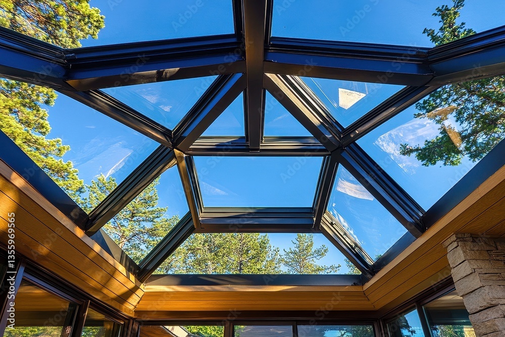 Stunning Modern Skylight Design with Geometric Pattern