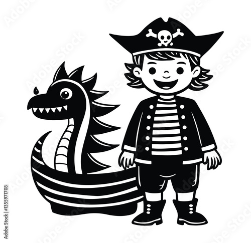 Cartoon Fantasy Characters Set – Superheroes, Dragons, Pirates & More

