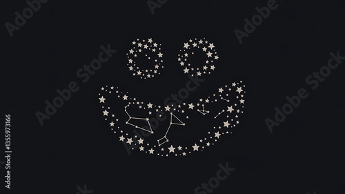 Cosmic heart celestial design starry night abstract pattern