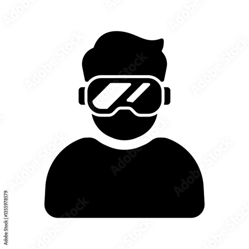 VR Headset Icon isolated on white background. Free Download VR Headset Icon isolated on white background. - GFXLoad