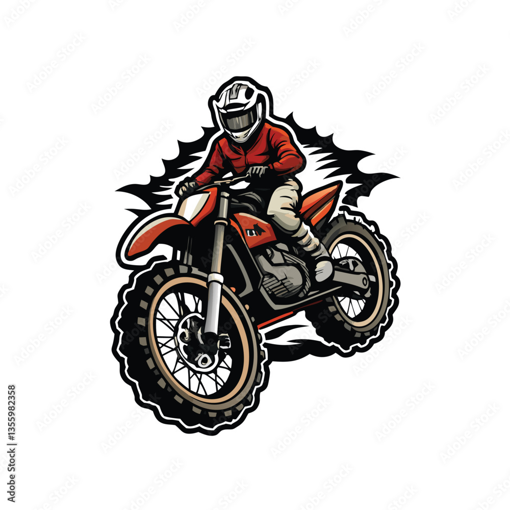 Create a clean vector illustration of a motocross bike, number 12 prominently displayed, suitable for racing posters. Create a clean vector illustration of a motocross bike, number 12 prominently displayed, suitable for racing posters.