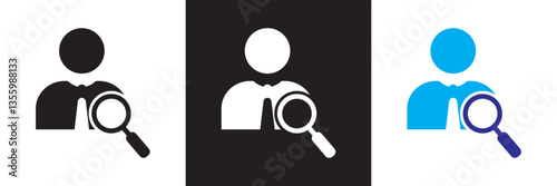 Recruitment icon . Vector illustration. isolated on white and black background. EPS 10