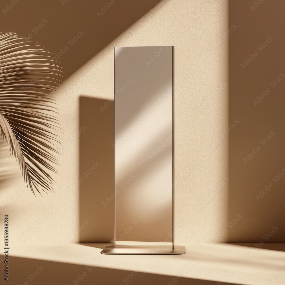 Realistic standee rollup banner mockup with soft shadows and a sleek aluminum base, ideal for showcasing corporate and promotional designs