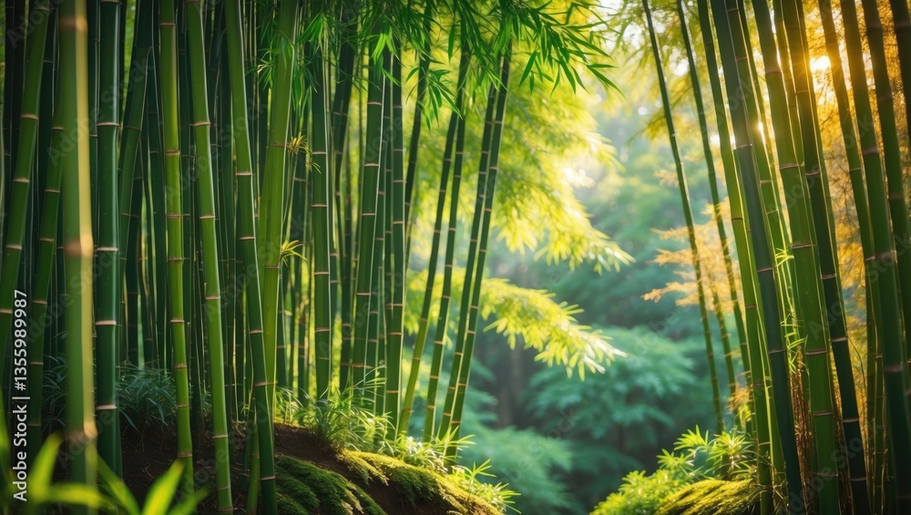 Fototapeta premium Bamboo forest of Arashiyama in proximity to