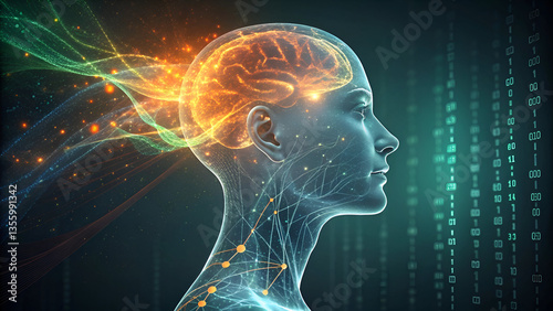 Futuristic Brain Connectivity: Neural Networks in Action.