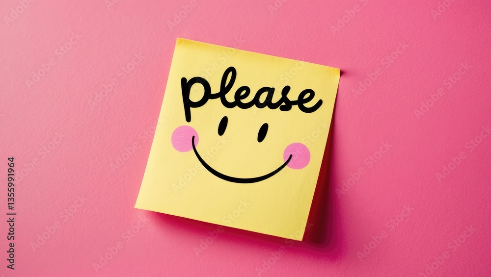 A bright yellow sticky note featuring A bright yellow sticky note featuring