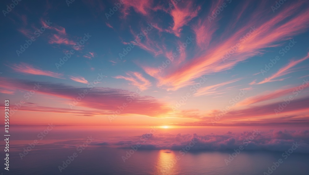 Dramatic beautiful scenic background of a sunset sky Dramatic beautiful scenic background of a sunset sky