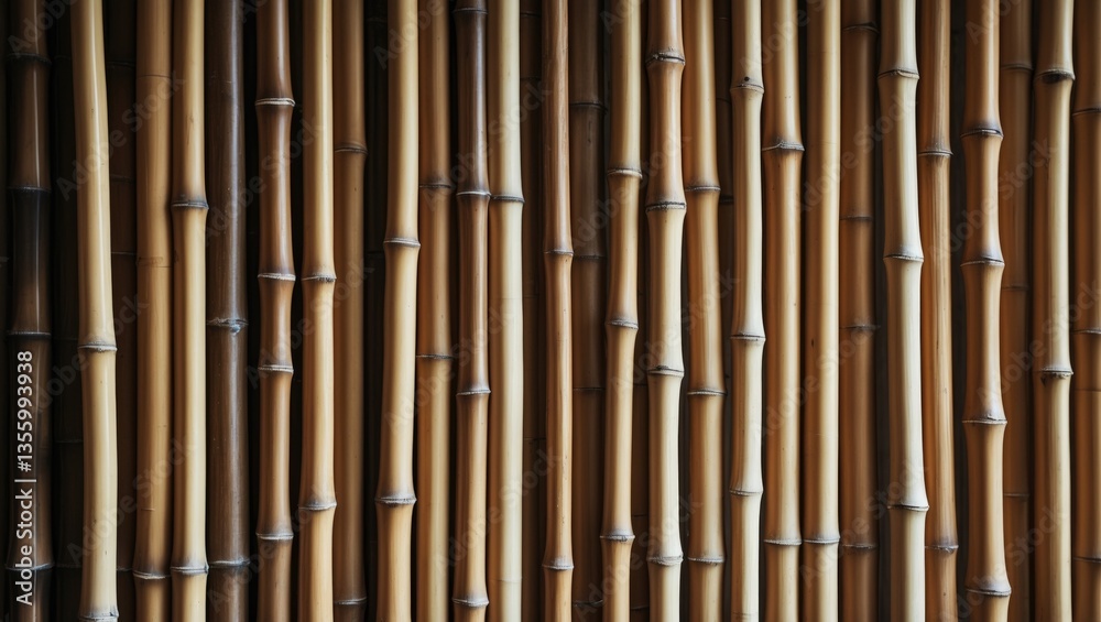 Fototapeta premium Bamboo texture backdrop for interior or exterior design.