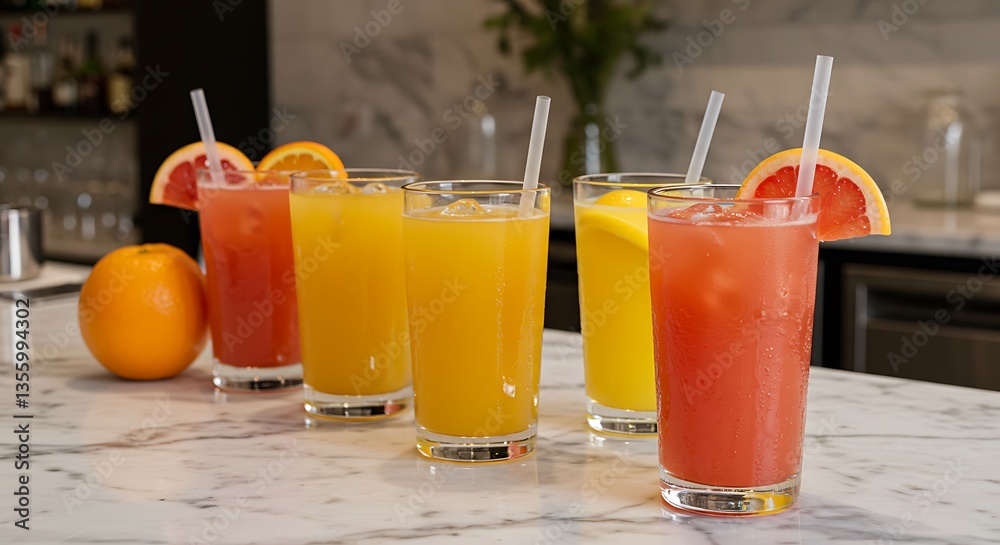 Citrus Sunrise Cocktails: A Vibrant and Refreshing Bar Scene Citrus Sunrise Cocktails: A Vibrant and Refreshing Bar Scene