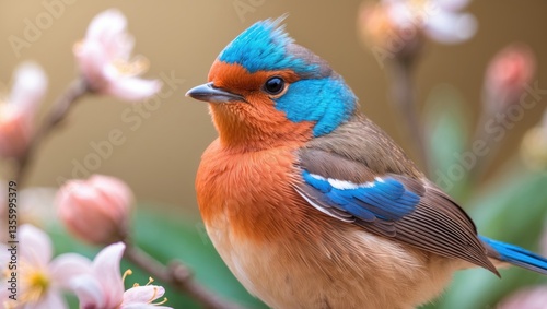Close-up of a Bluethroat bird photo