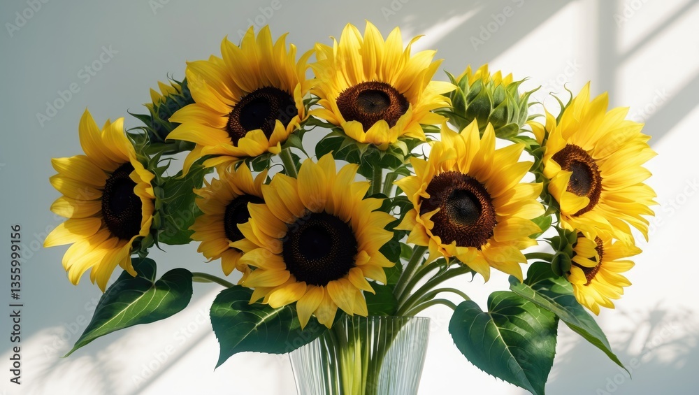 Fototapeta premium Bouquet of sunflowers for home decoration or as a gift