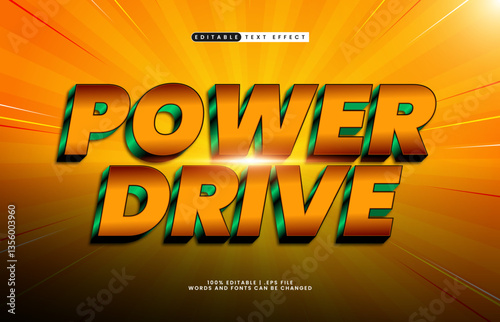 power drive editable text effect with a fast and speed text effect