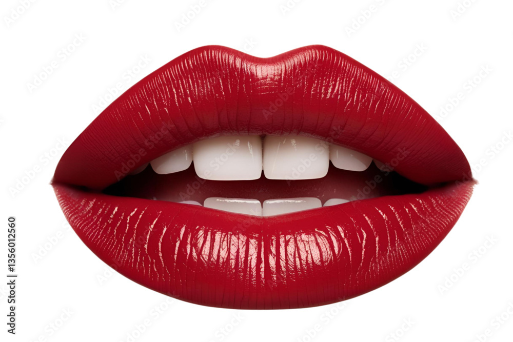 lips, red lipstick, white background, isolated, no background lips, red lipstick, white background, isolated, no background