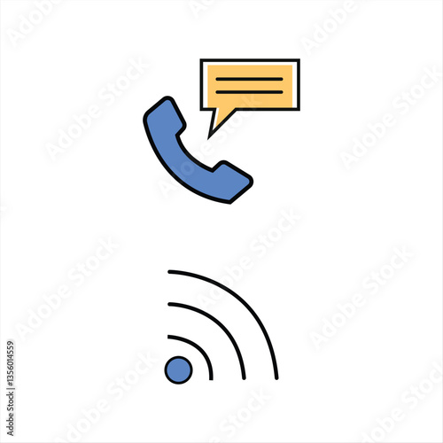 Set of outline icon related to communications, telecommunications. Linear icon collection. Editable stroke. Vector illustration