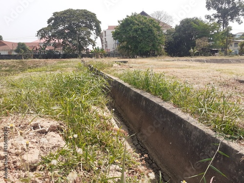 Drainage canals that dry up in summer