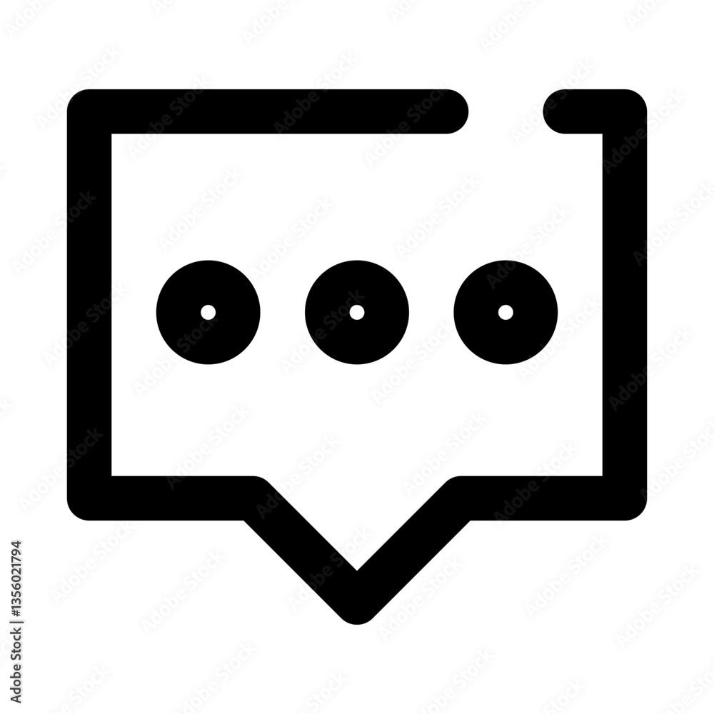 chat dashed line icon