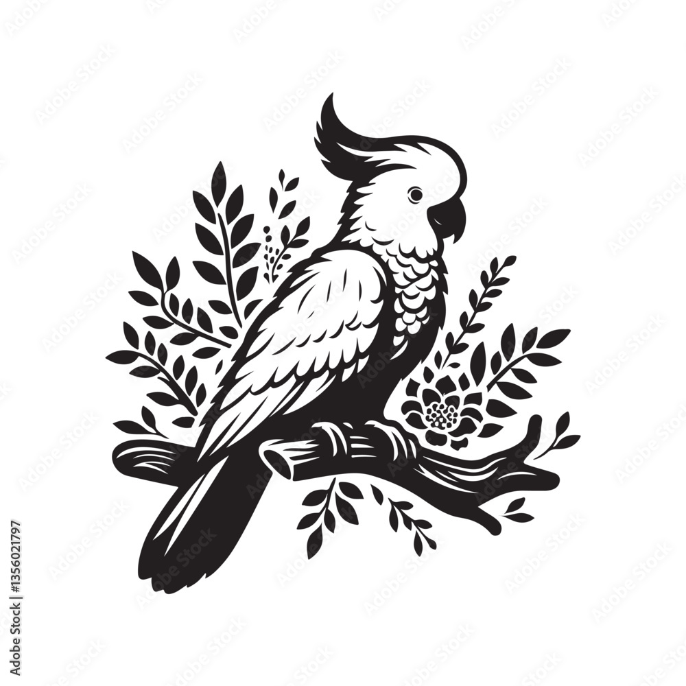 Obraz premium vector illustration of a bird