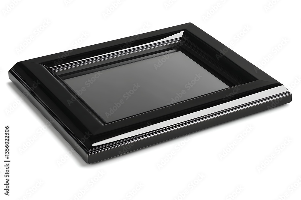 Black Picture Frame, Empty, Isolated, Studio Shot. Possible Stock Photo Use Black Picture Frame, Empty, Isolated, Studio Shot. Possible Stock Photo Use