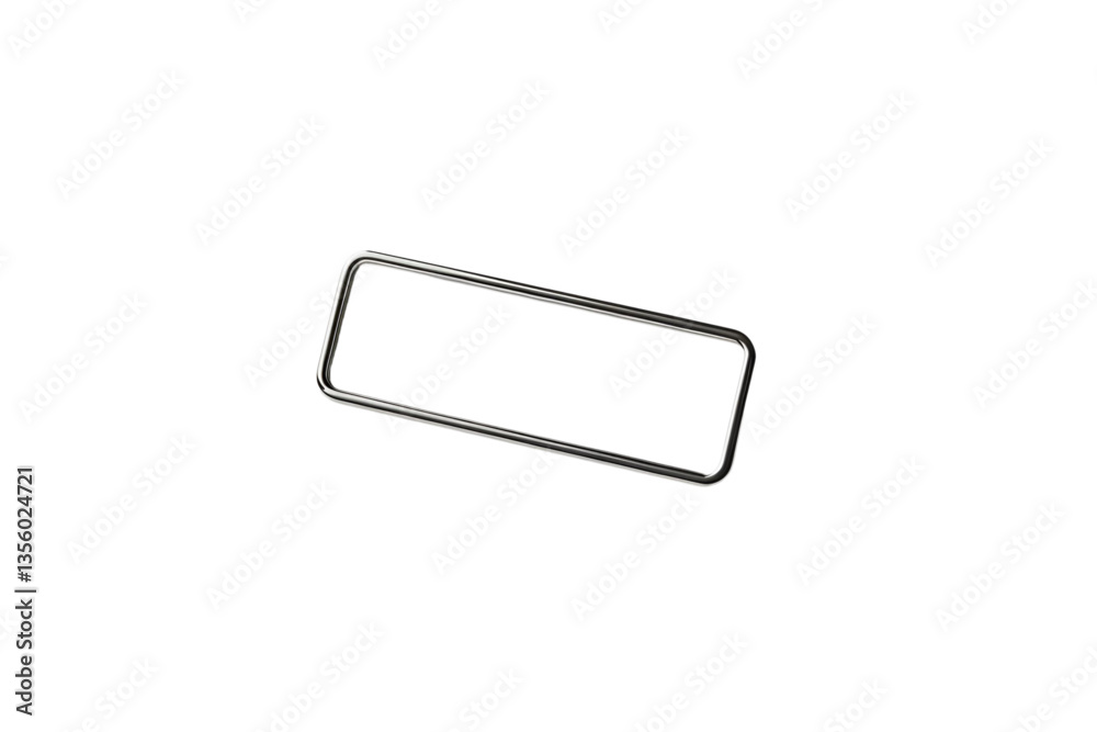 blank silver rectangle, metallic frame, white background, isolated, no background blank silver rectangle, metallic frame, white background, isolated, no background