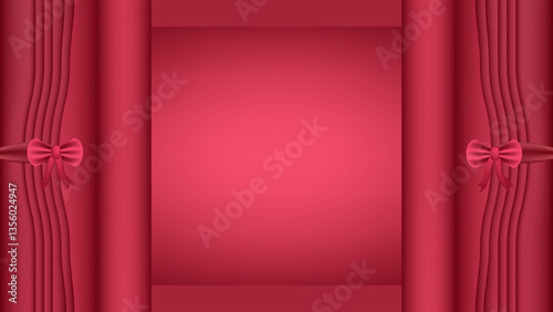 red curtain background