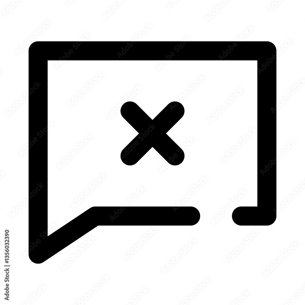Obraz premium chat dashed line icon