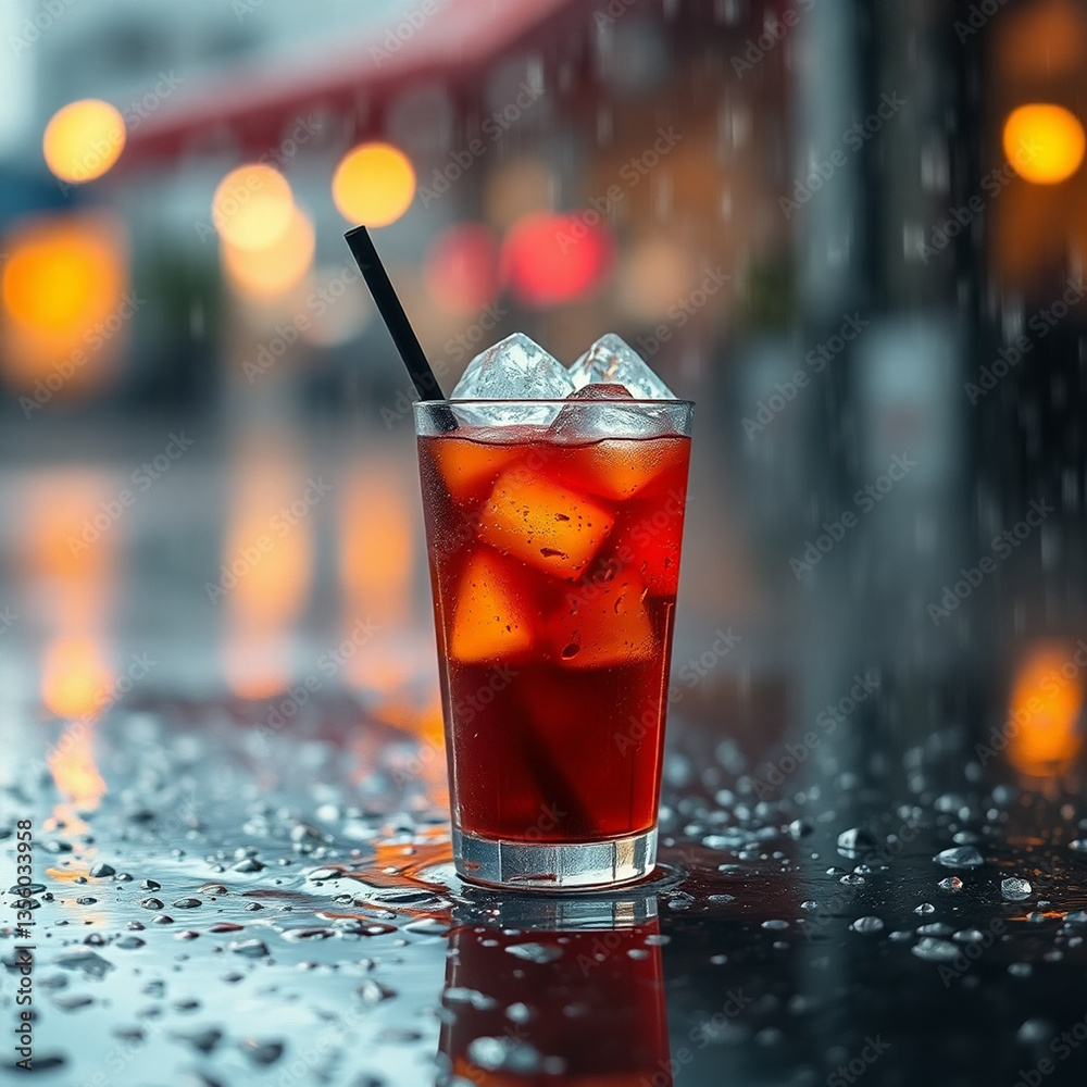 Refreshing Icy Beverage on a Hot Day