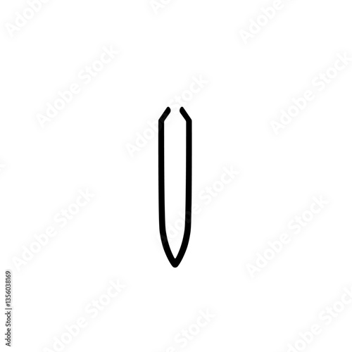シンプルなピンセットのイラスト素材