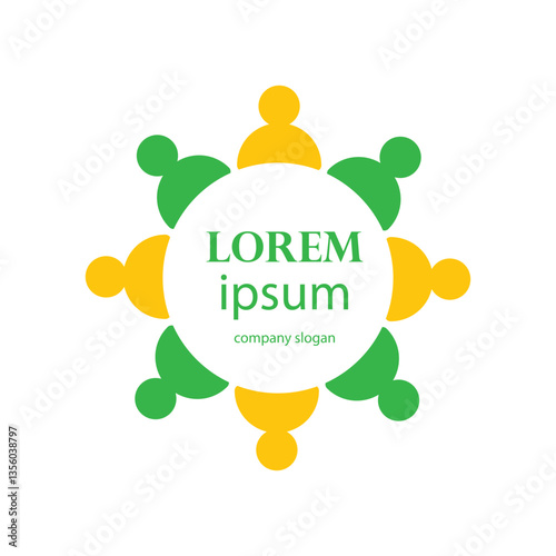 rotating successful people community logo design