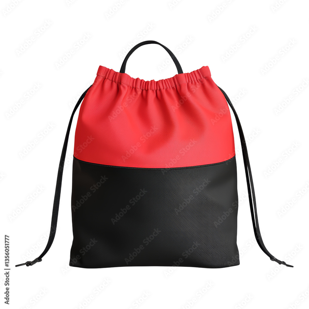 Stylish Red and Black Drawstring Bag for Daily Use Stylish Red and Black Drawstring Bag for Daily Use