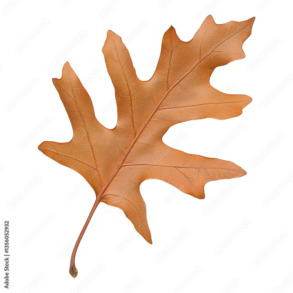 Naklejka premium Autumn Oak Leaf Transparent