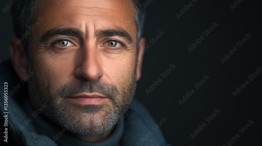 Fototapeta premium Serious man looking forward