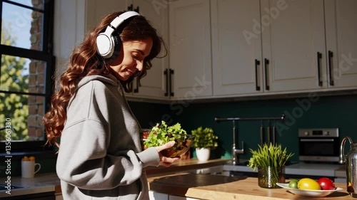 The Woman with Healthy Salad