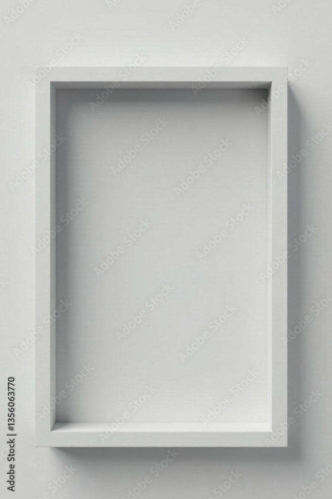 Gray square frame, light gray background Minimalist vector design , line, outline Gray square frame, light gray background Minimalist vector design , line, outline