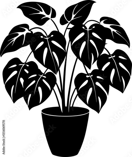 Home Potted Plants Silhouette