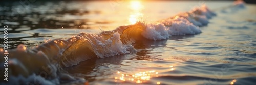 Slow, soft waves across muddy water; sunlight glints faintly , gentle waves, wavelets, quiet