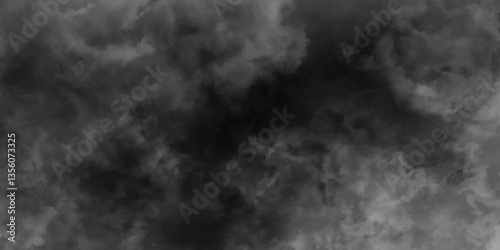 Abstract black fog design with smoke texture overlays. fume overlay design. background with smoke on black and Fog and smoky effect for photos design. Misty fog effect and Isolated black background.	