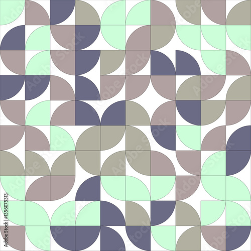 Geometric pattern vector background with rectangles, squares and circles shape design