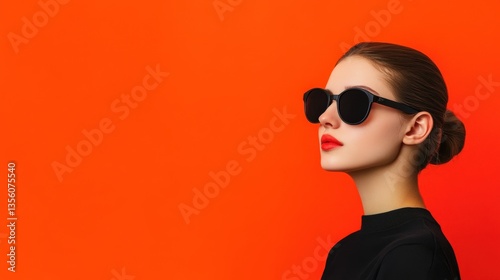 Young woman with sunglasses posing