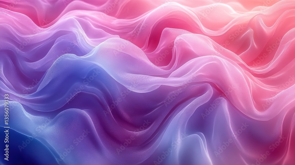 Fototapeta premium Smooth Pastel Gradient Abstract Digital Art for Contemporary Design