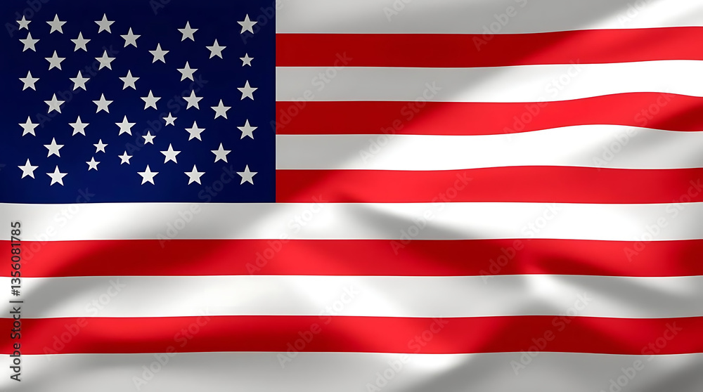 Fototapeta premium American flag background, exhibiting gentle soft light, diffused shadows, and subtle illumination. created by generative ai