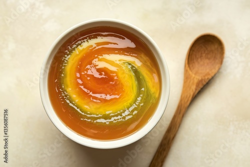 A photo of a bowl of sweet jelly