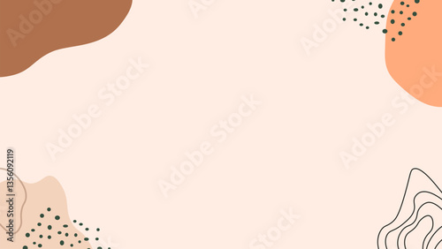 Soft beige background with earthy tones, creating a warm and calming atmosphere for teaching presentations while keeping the content clear and engaging.