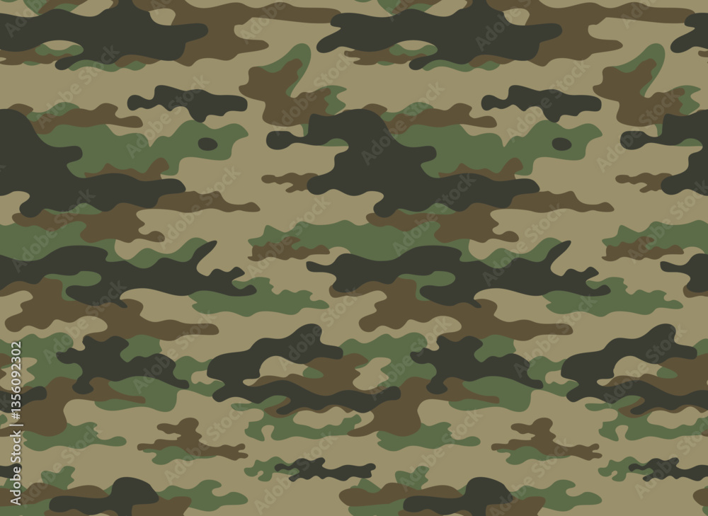 Fototapeta premium fashion stylish camouflage seamless pattern, army background vector illustration